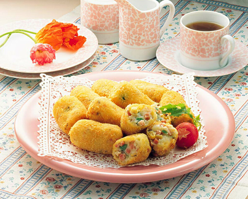 Croquettes on a Plate