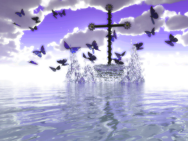 Cross in Water
