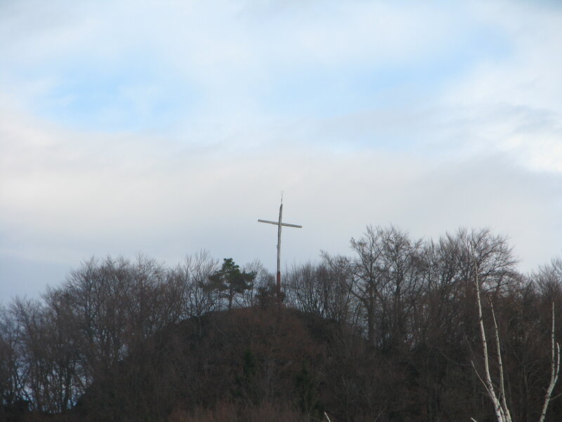 Cross on a hilltop