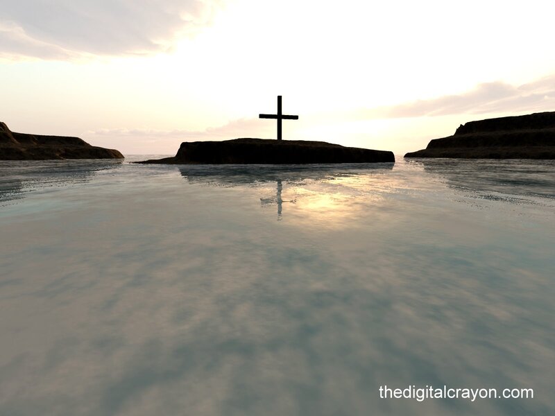 Cross on Rocky Island