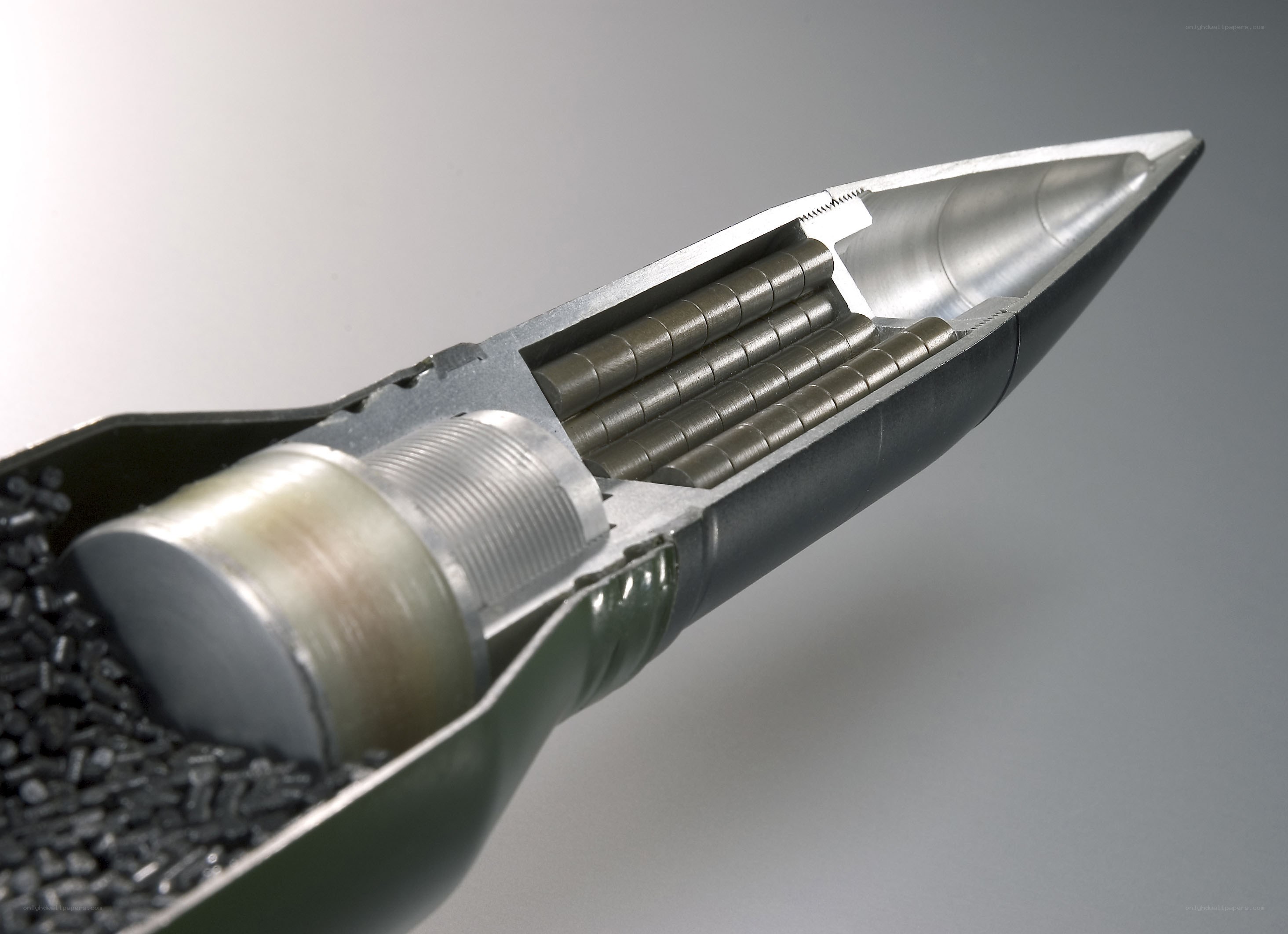 Cross-section of a missile