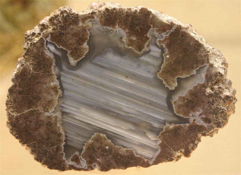 cross-section of agate geode