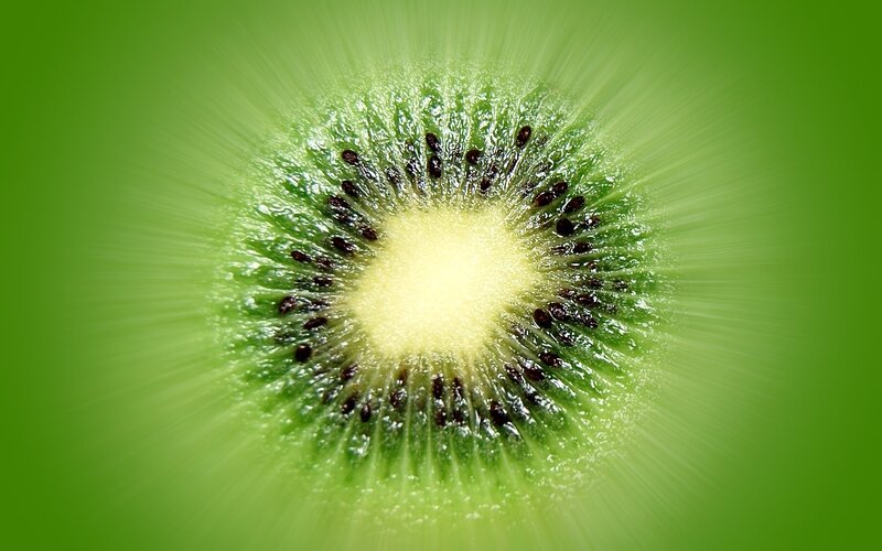 Cross-section of Kiwi Fruit — Green