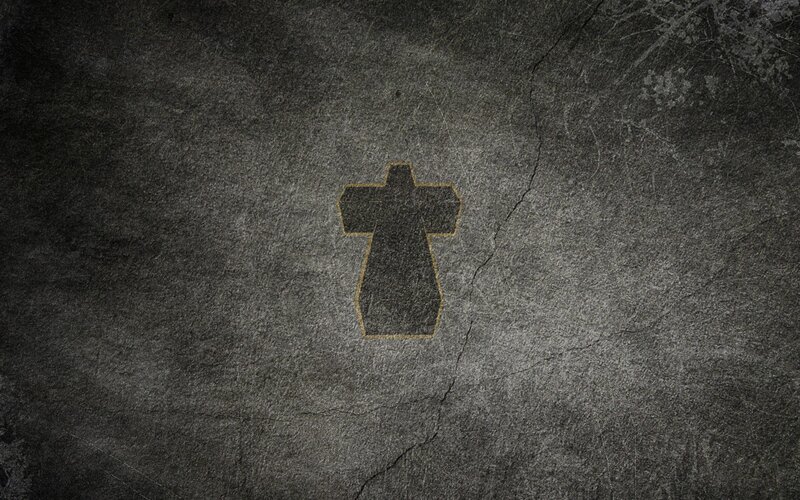 Cross Symbol on Stone