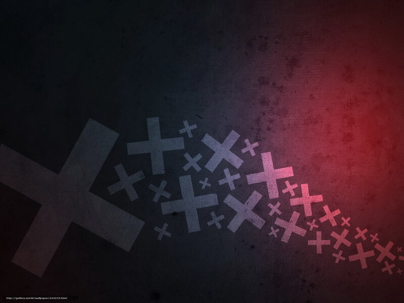 Cross Symbols on Textured Background — Black, Dramatic