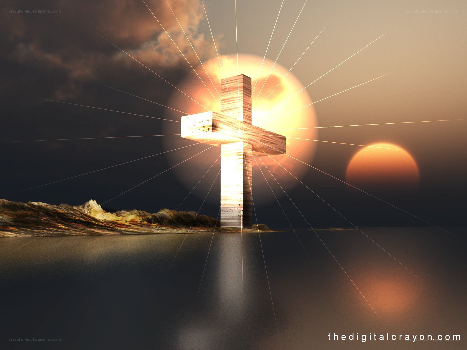 Cross with radiant light