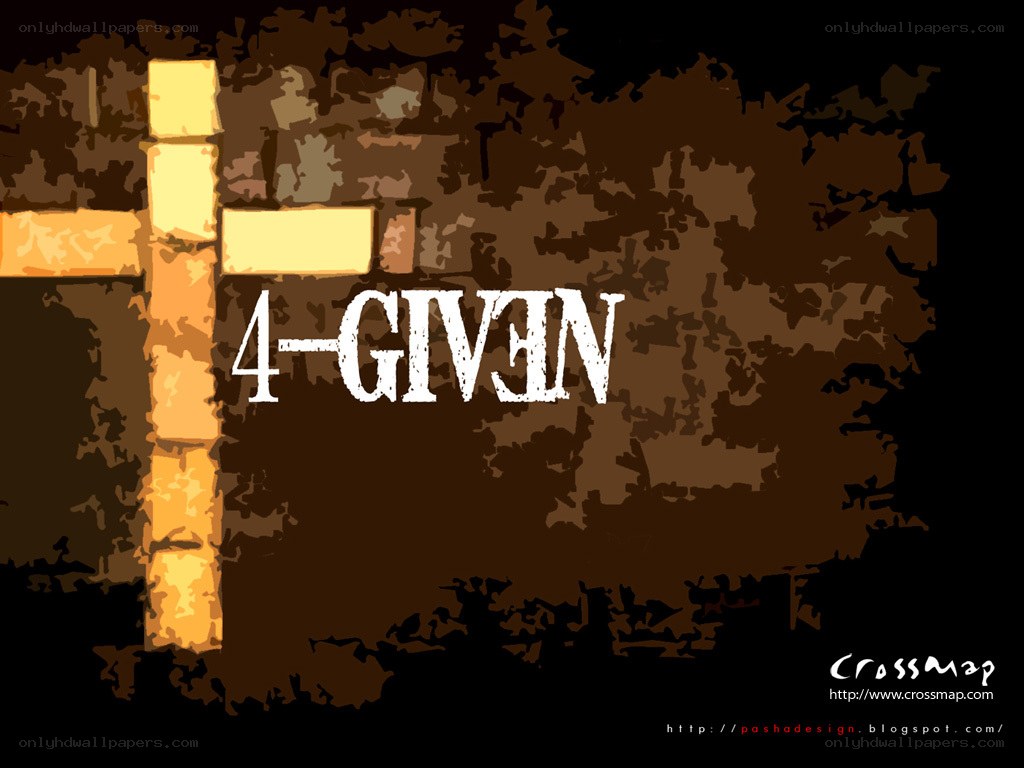Cross with text '4-GIVEN'