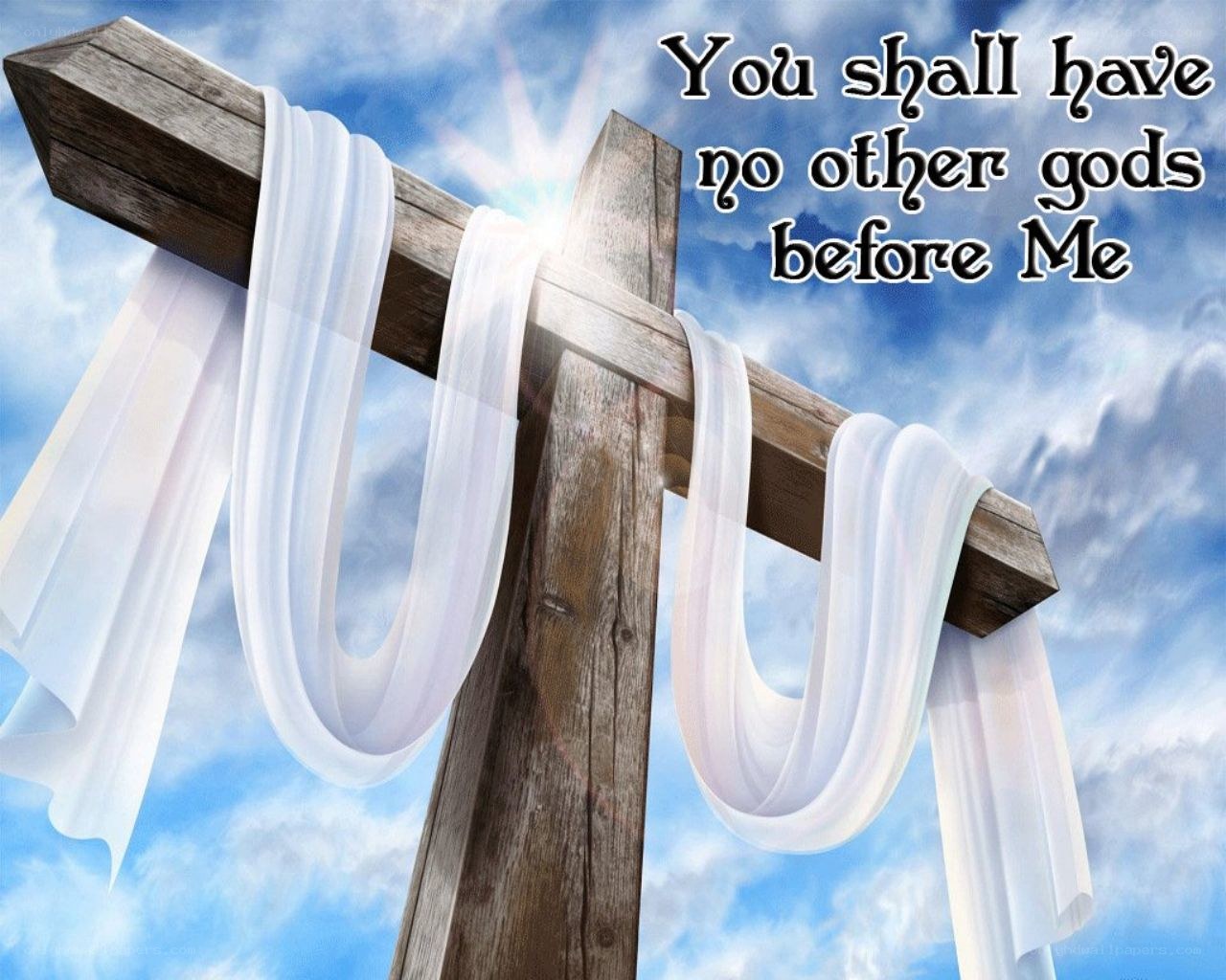 Cross with white cloth