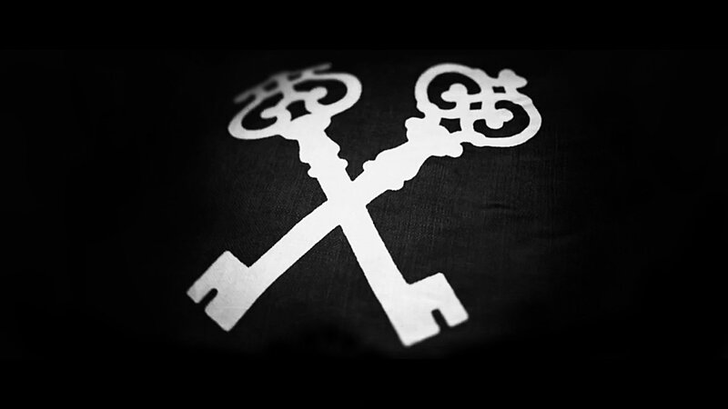Crossed Keys Symbol — Black