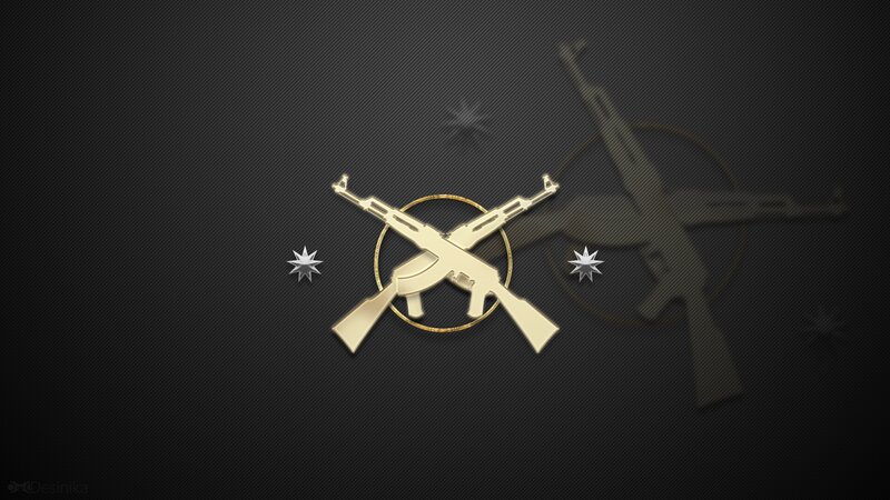 Crossed Rifles Emblem — Black