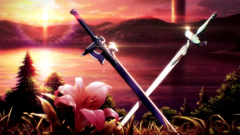 Crossed Swords and Flower — Purple