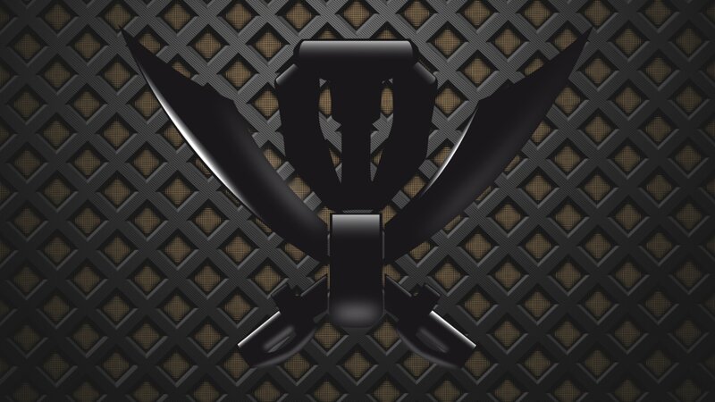 Crossed Swords and Shield — Black