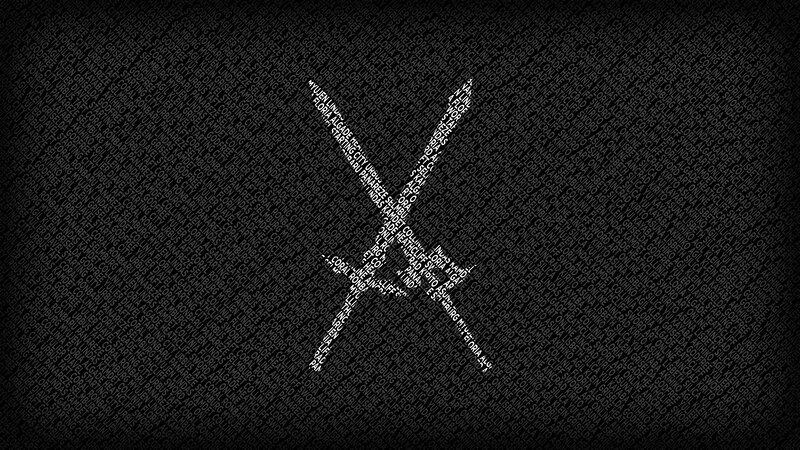 Crossed Swords Logo — Black