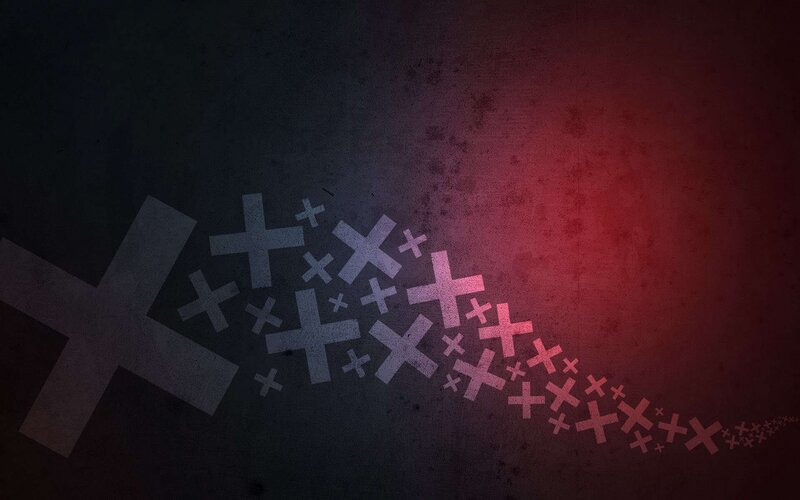 Crosses on Dark Background — Black, Dramatic