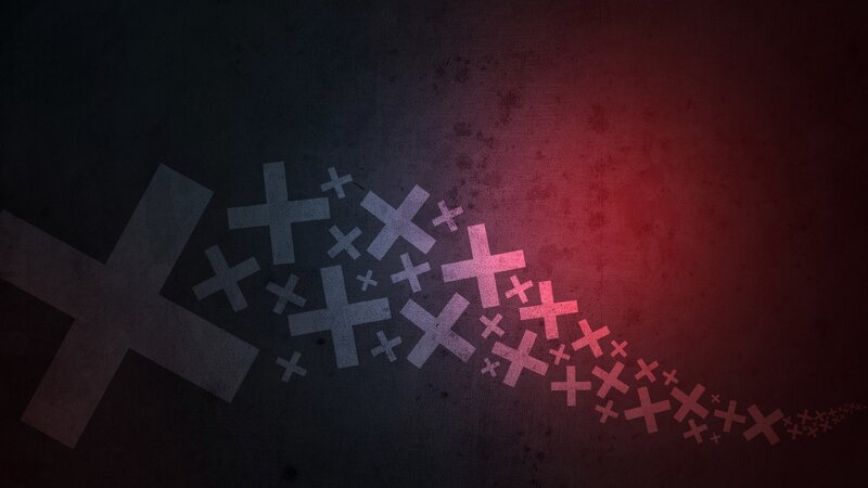Crosses on Dark Background — Black
