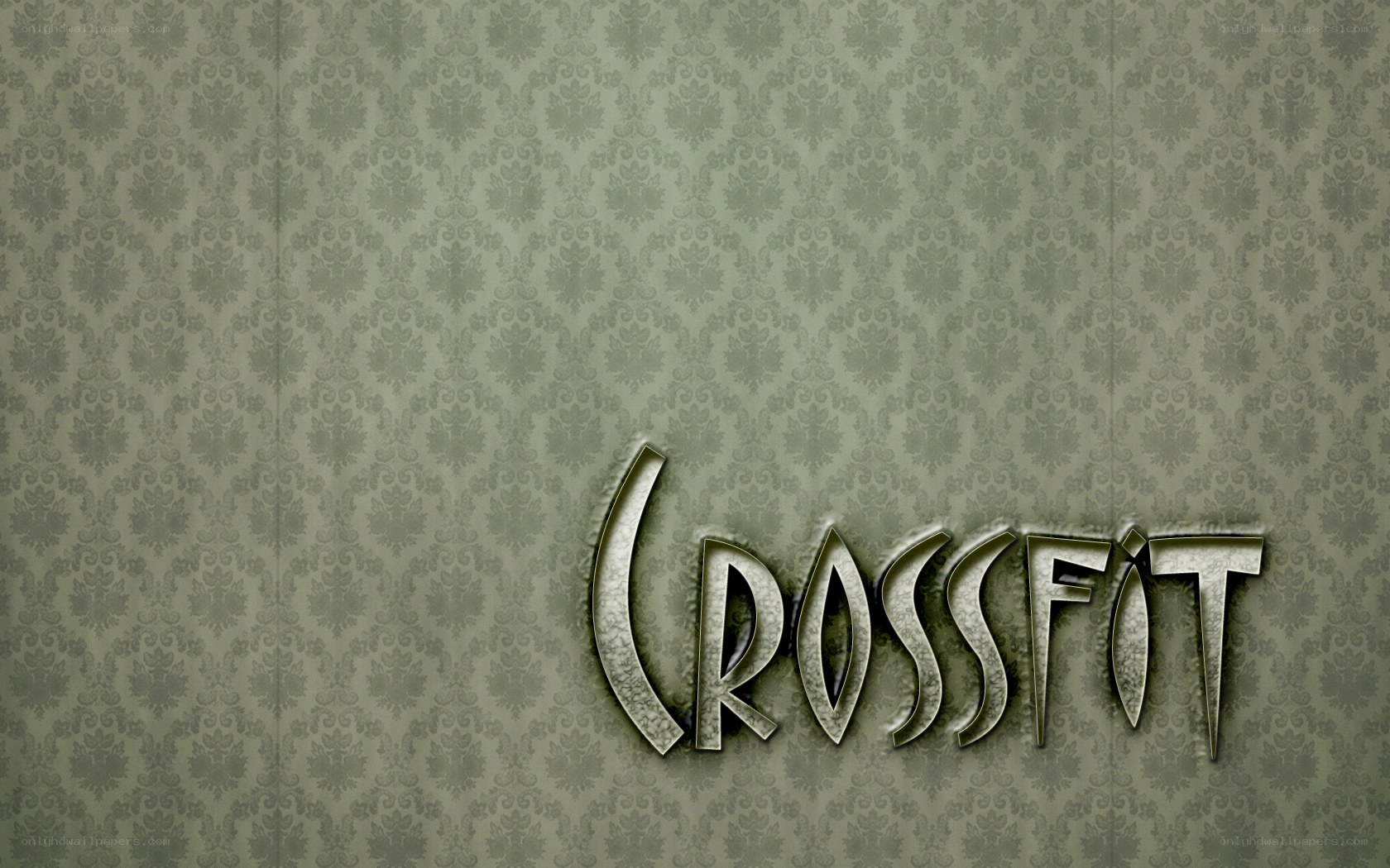 CrossFit logo on patterned background