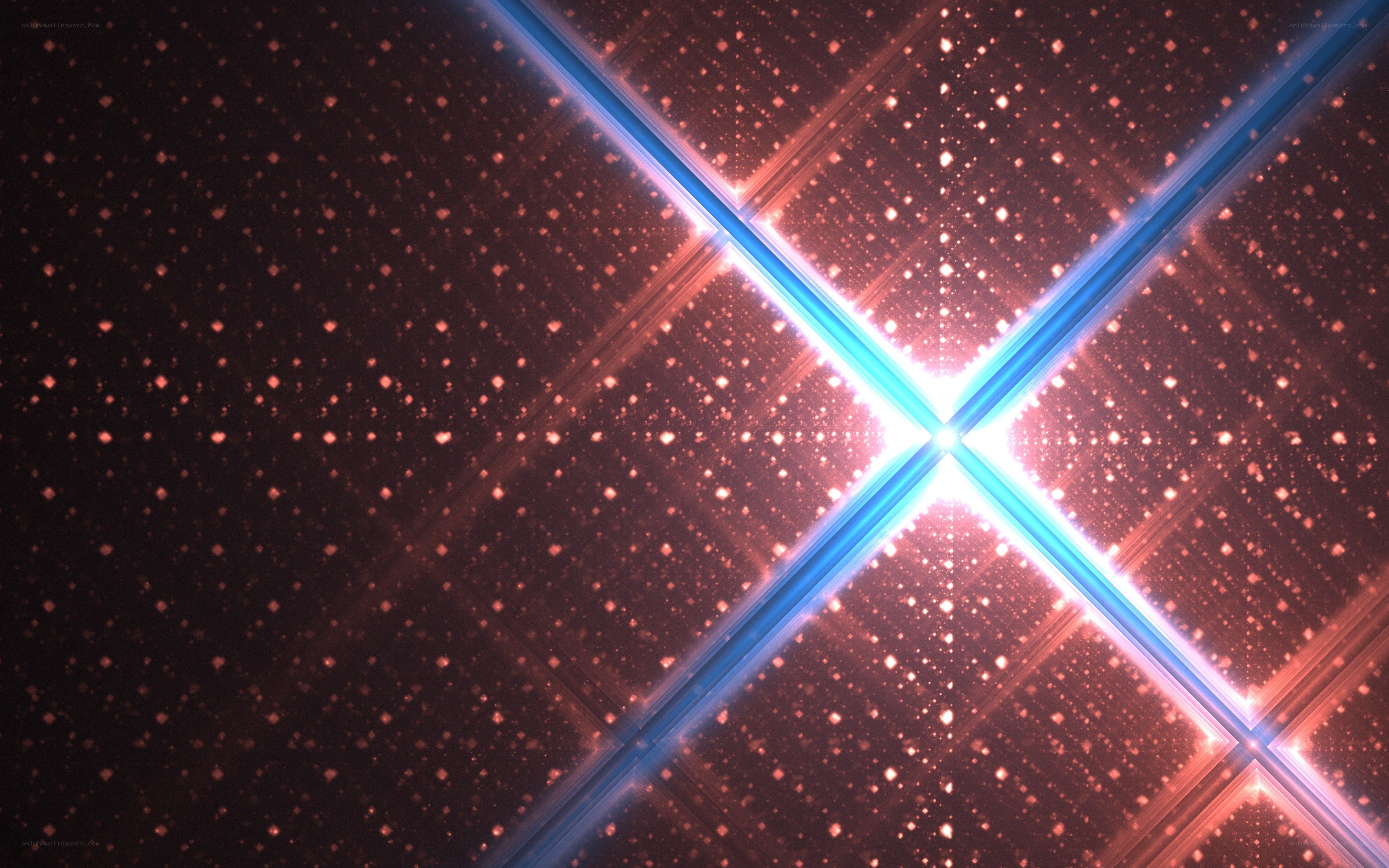 crossing light beams in space