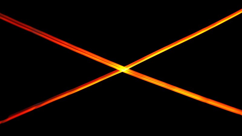 Crossing Light Beams — Orange
