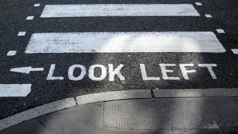 Crosswalk with Text