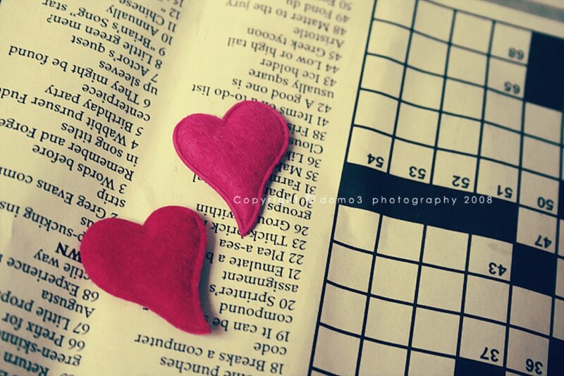 Crossword Puzzle with Hearts
