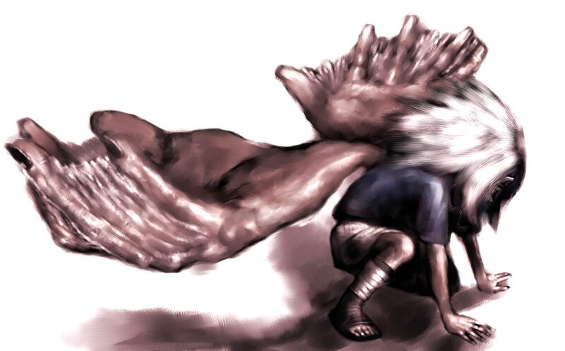 Crouching Figure with Wings