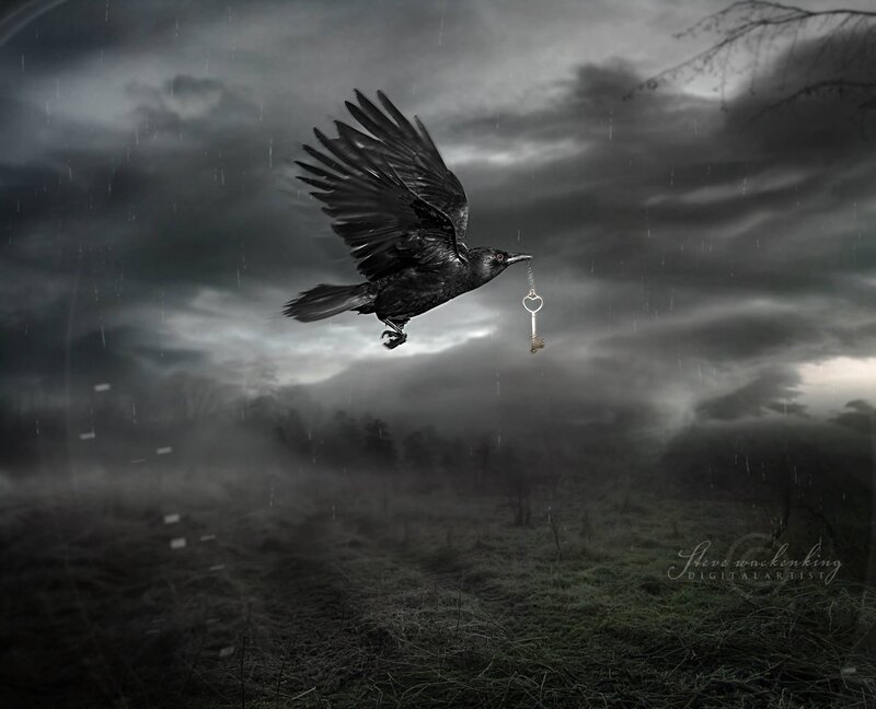Crow Carrying Key