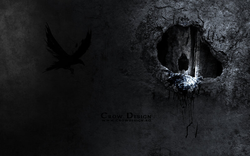 Crow Flying Near Cave