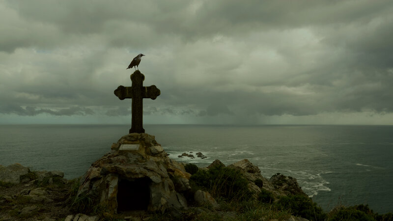 Crow on Stone Cross