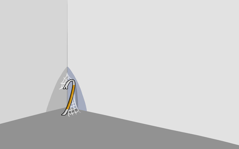 crowbar in a corner