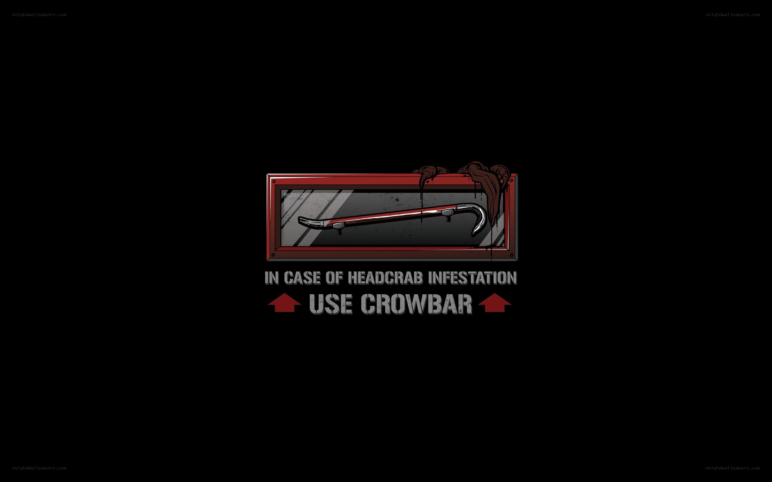 Crowbar safety sign