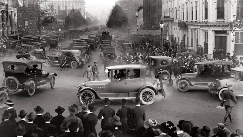 Crowd and Vintage Cars