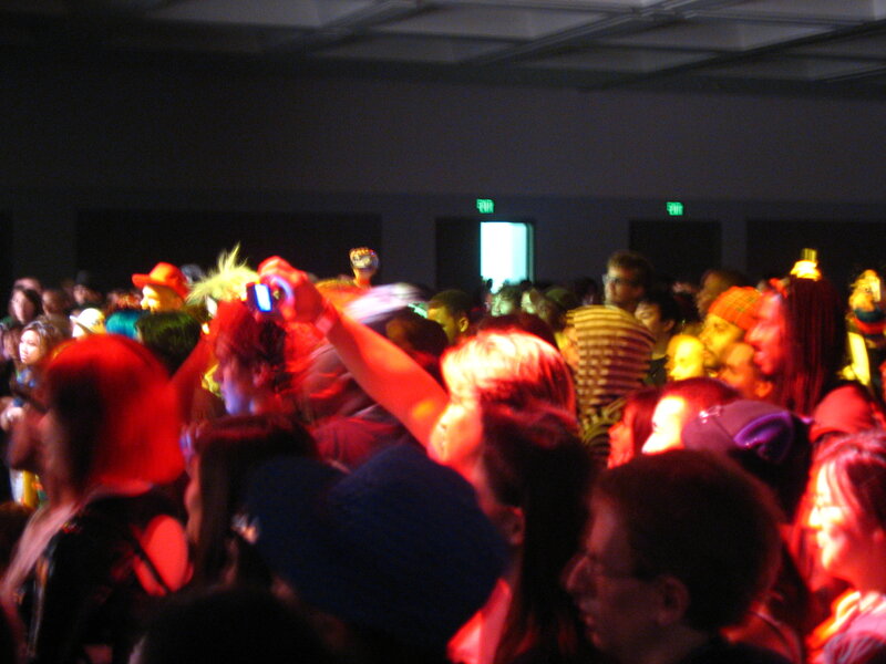 crowd at a concert or event