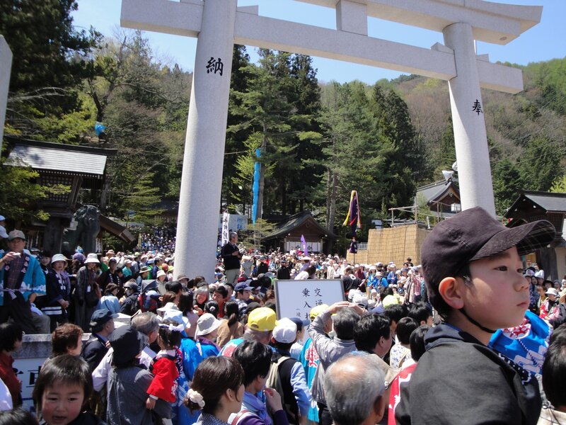 Crowd at a Japanese shrine