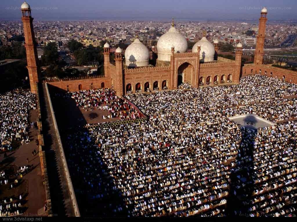 Crowd at a mosque