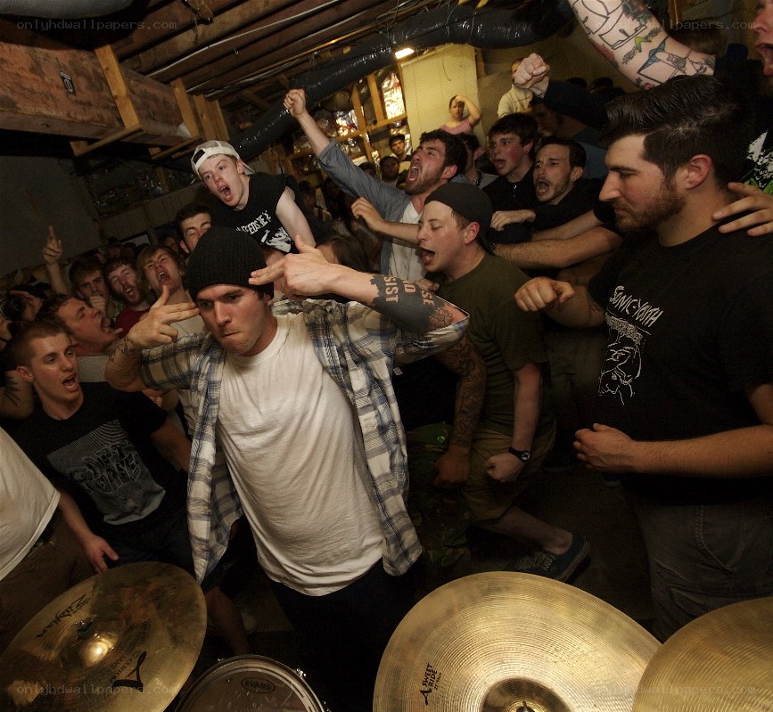crowd at a punk show