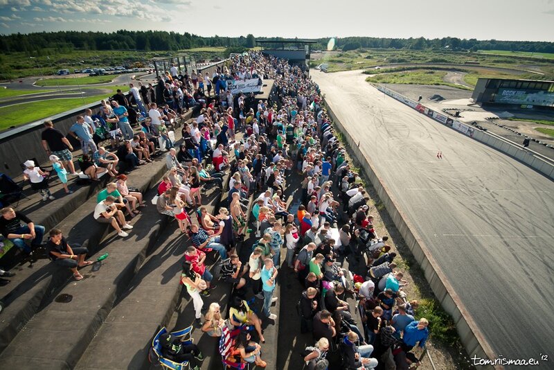 Crowd at a racetrack event