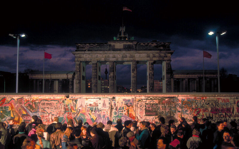 Crowd at Brandenburg Gate