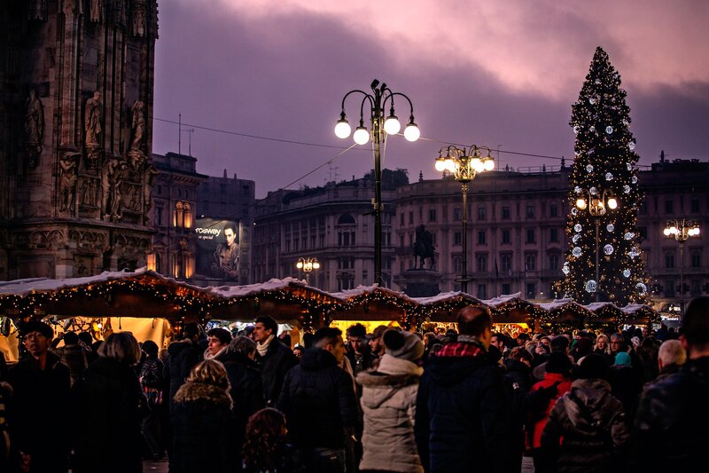 Crowd at Christmas Market