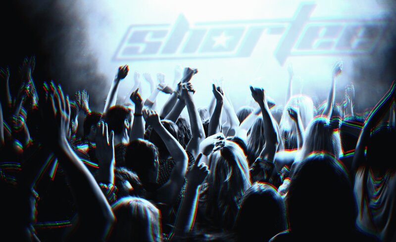 Crowd at Concert — Black, Energetic, Night, Digital Art
