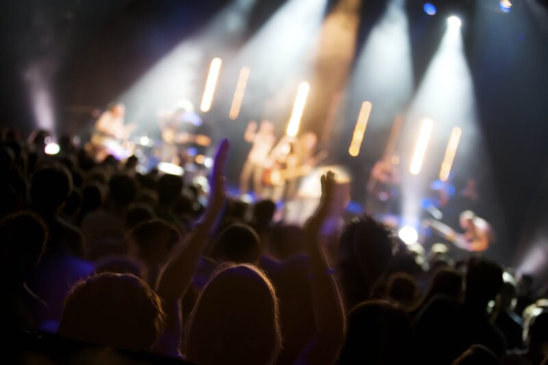 Crowd at Concert — Black