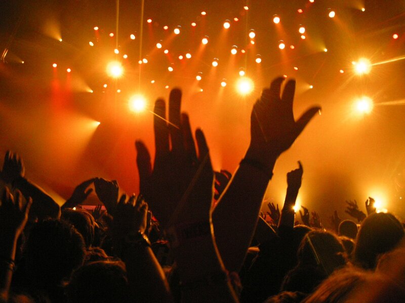 Crowd at Concert — Orange