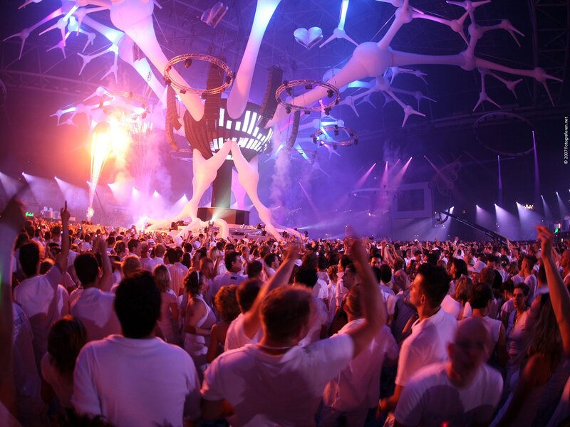 Crowd at electronic music festival