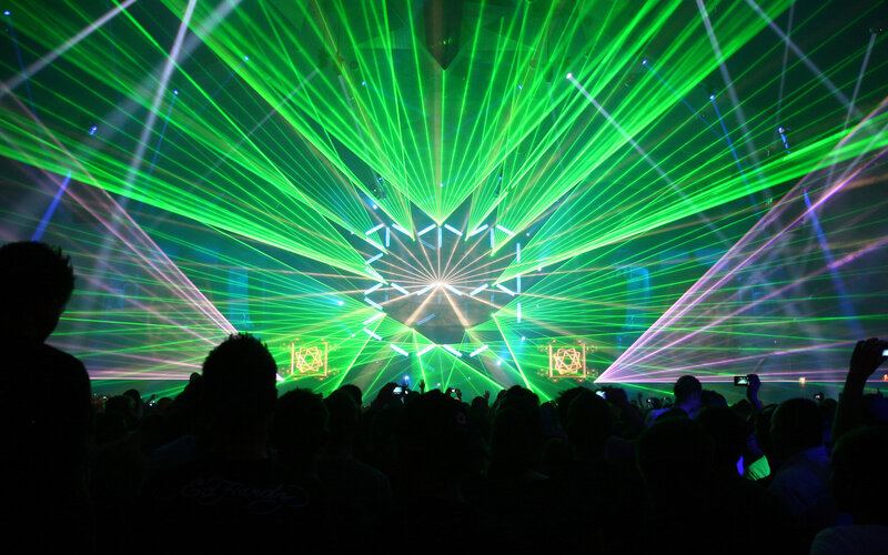 Crowd at Laser Show
