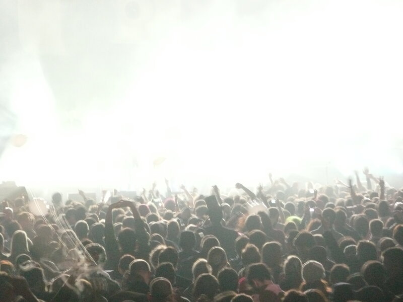 crowd at music concert
