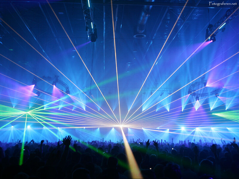 Crowd at Music Concert — Blue, Energetic