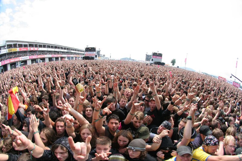 crowd at music festival