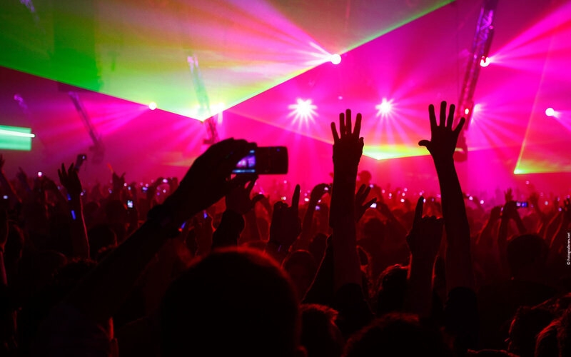 Crowd at music festival