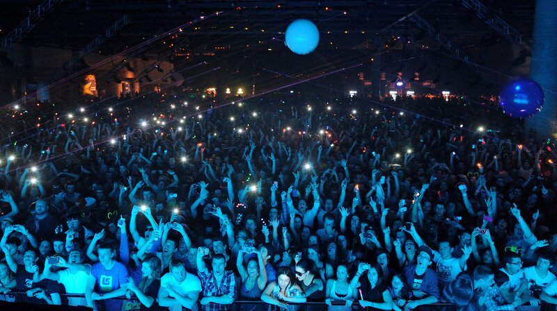 Crowd at music festival