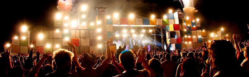 Crowd at music festival