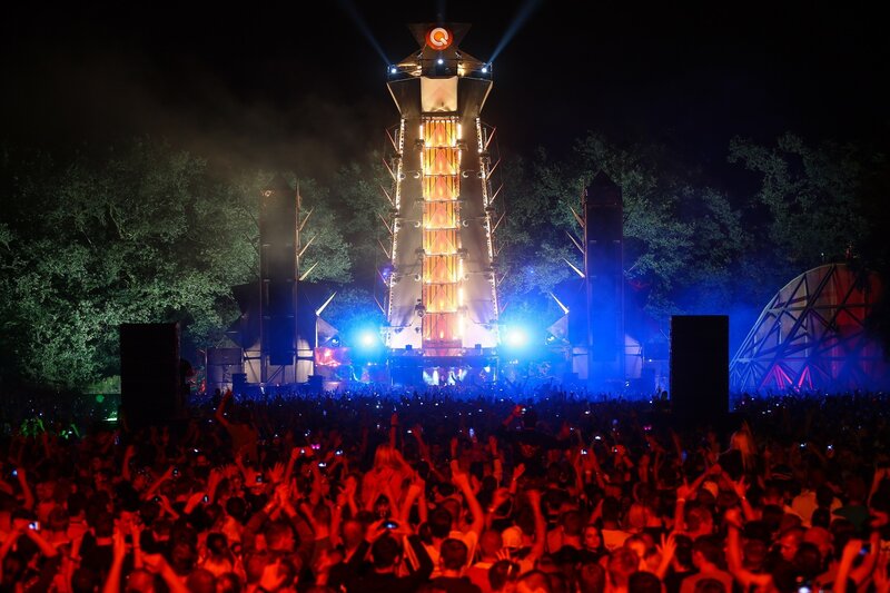 Crowd at Music Festival — Black, Energetic, Night, Photograph, Stage, Lights